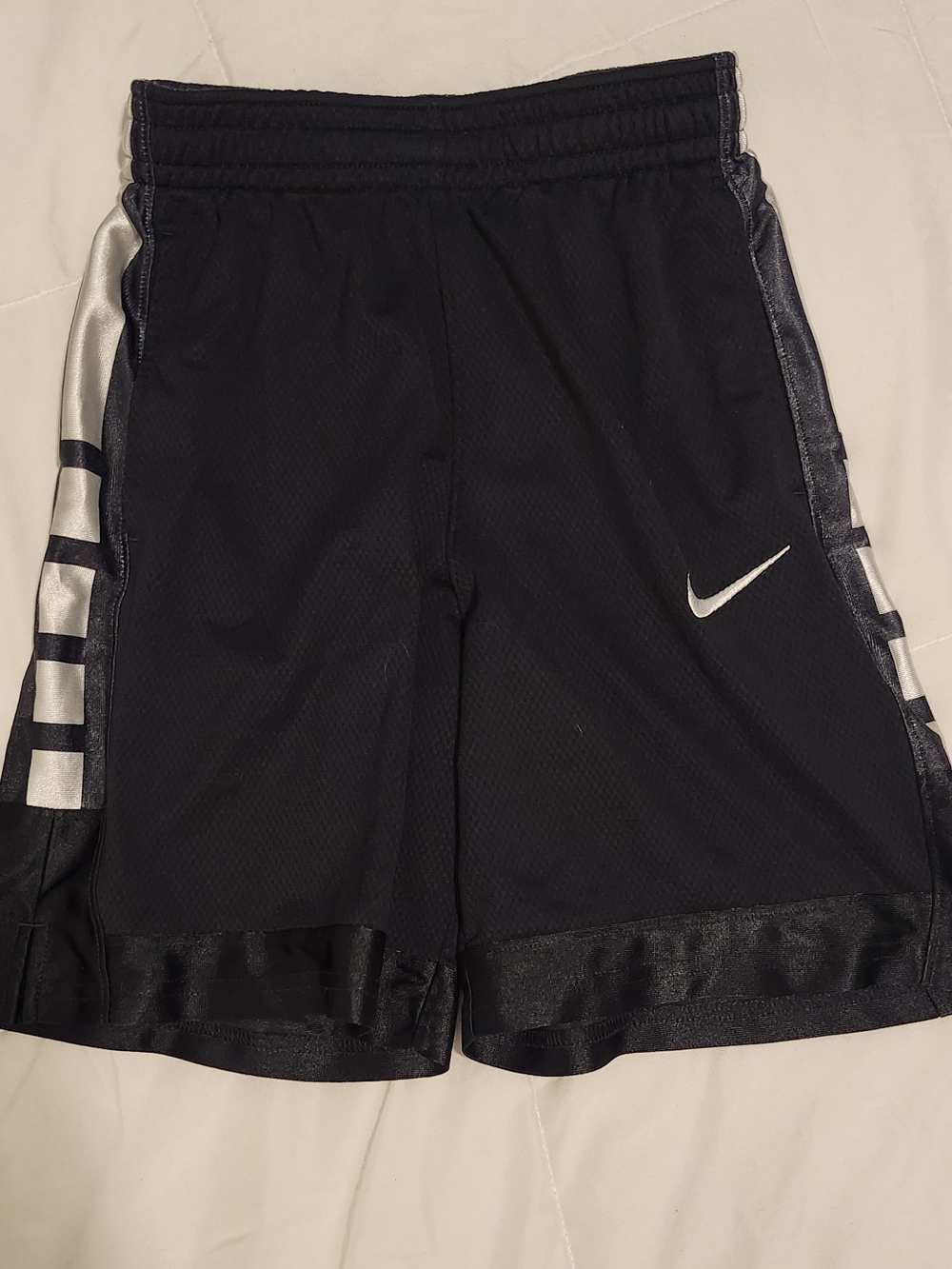 Nike Black and Silver Basketball Shorts